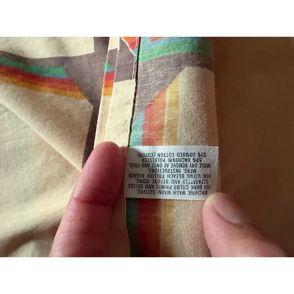 Vintage Martex 1970's queen size flat sheet